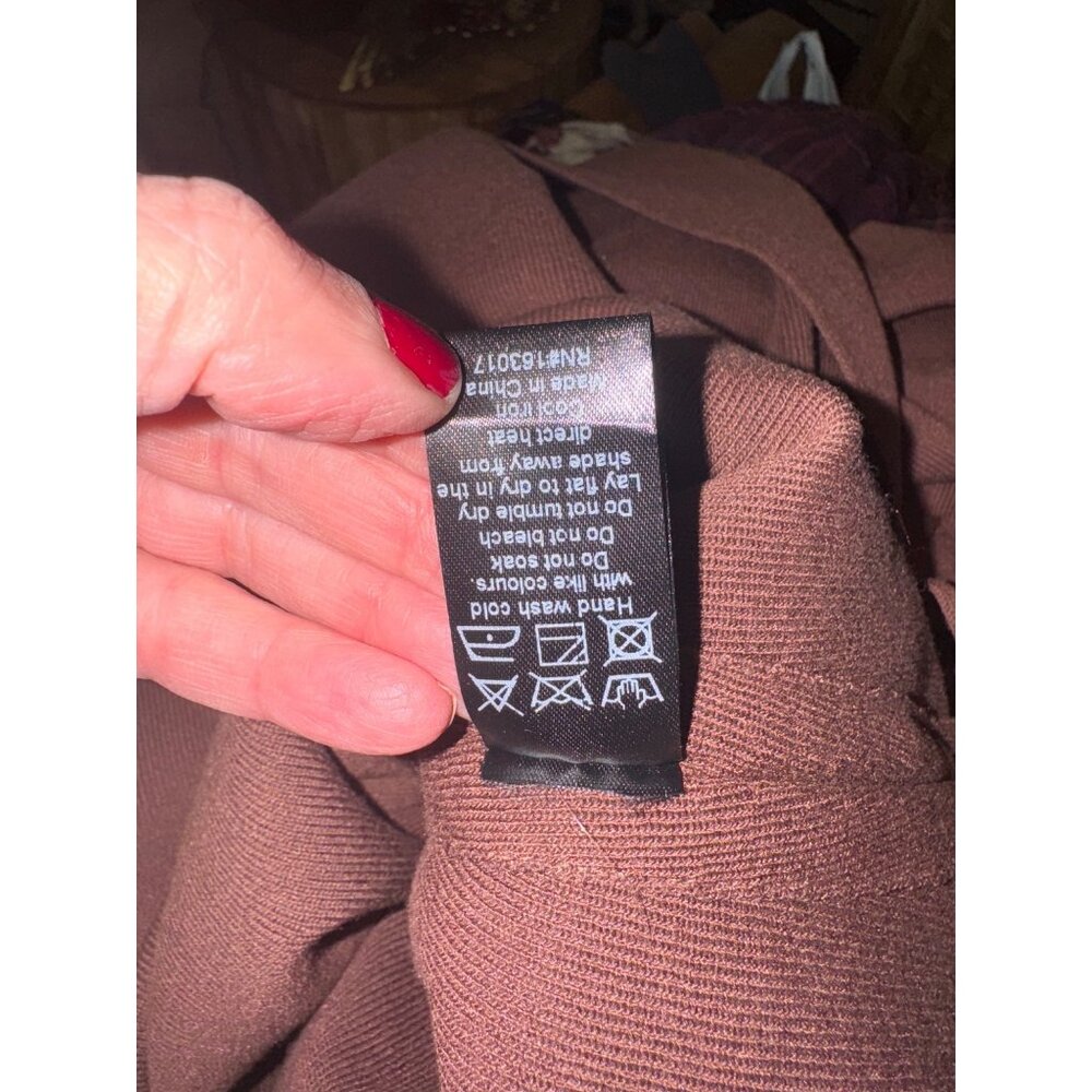NWT Lioness Original Sin Brown XXL Bodycon Maxi Dress Draped Neckline Party Sexy - Picture 10 of 12